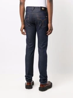 Versace jean slim à coutures contrastantes