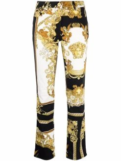 Versace jean à motif Barroco