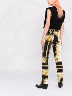 Versace jean à motif Barroco