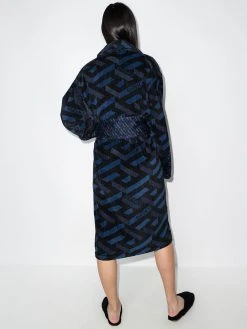 Versace peignoir La Greca ceinturé