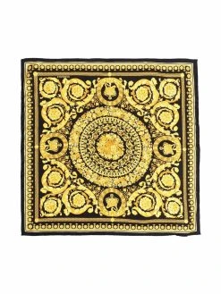 Versace foulard en soie à imprimé baroque