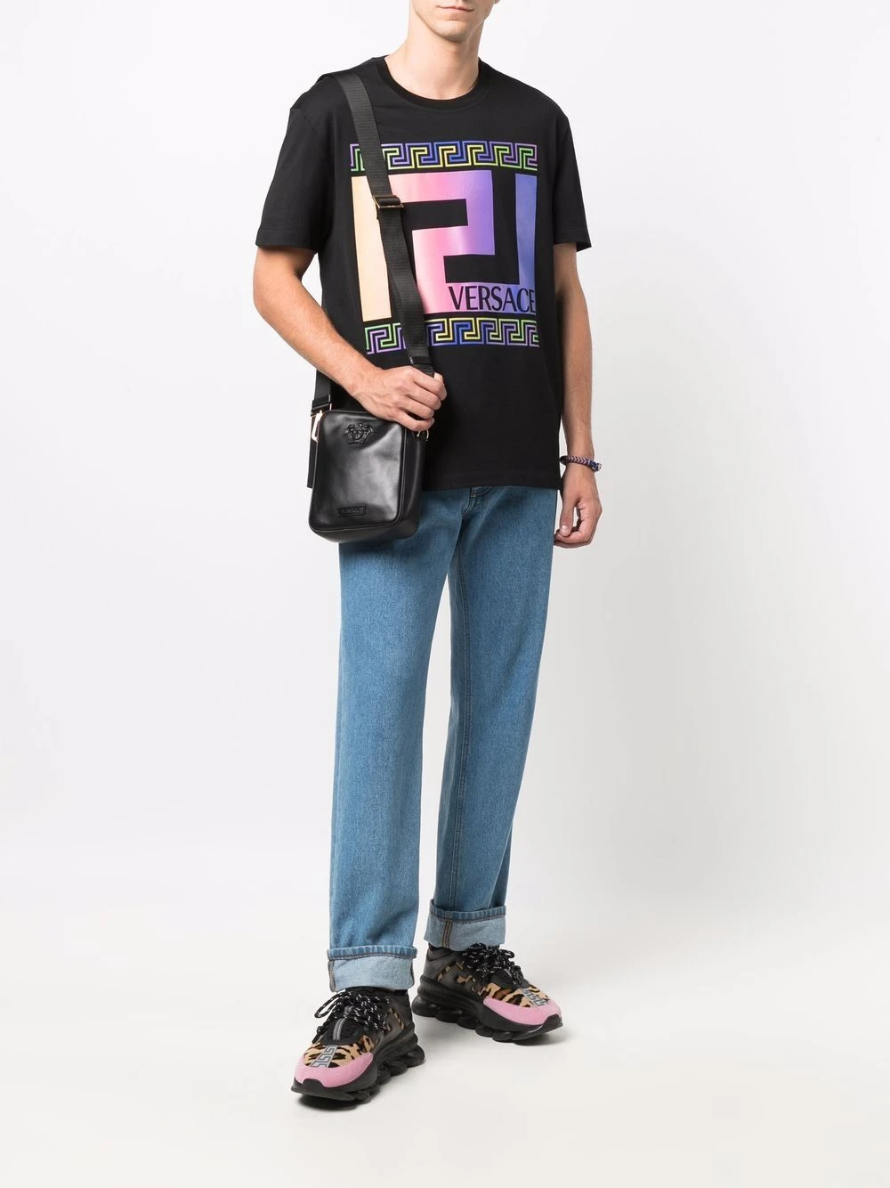 Versace Sac à bandoulière Medusa Prix Ourlé sacs porté épaule homme 4 Versace sac à bandoulière Medusa