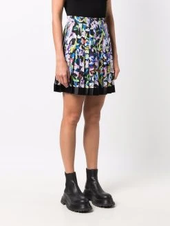 Versace jupe plissée à imprimé baroque