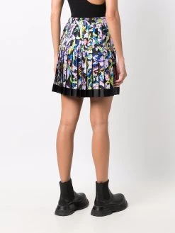 Versace jupe plissée à imprimé baroque