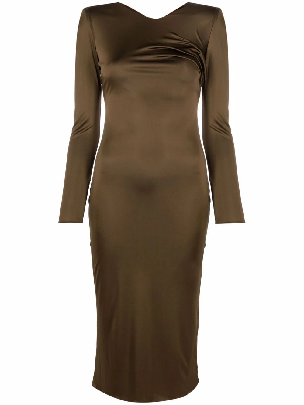 Excellente qualité Versace Robe en soie à manches longues robes de jour femme 3 Versace robe en soie à manches longues