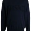 Versace pull à logo brodé