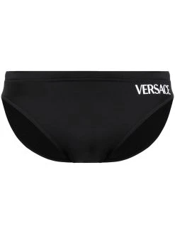 Versace short de bain à logo imprimé