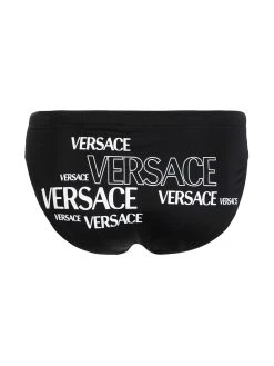 Versace short de bain à logo imprimé
