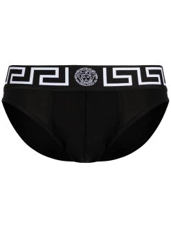 Versace maillot de bain à logo brodé