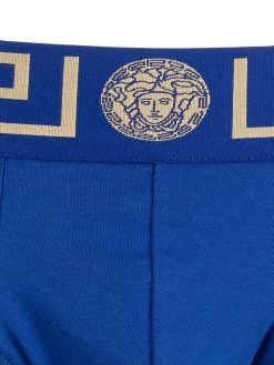 Versace slip à logo brodé