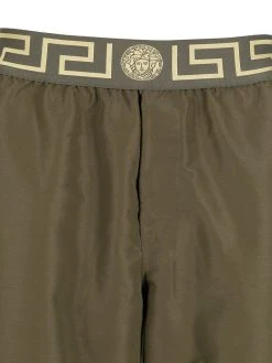 Versace short de bain à bande Grecca