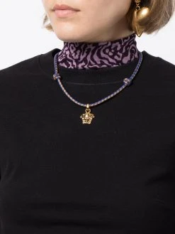 Versace collier Medusa à design tressé