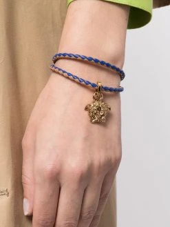 Versace bracelet tressé à breloque Medusa