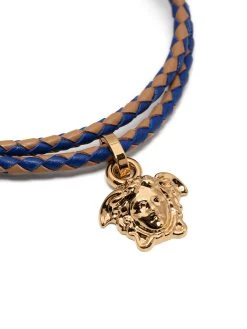 Versace bracelet tressé à breloque Medusa