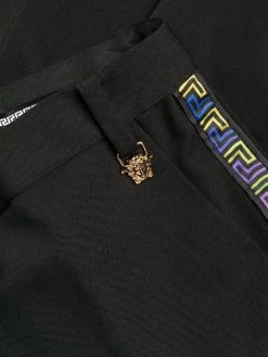 Versace pantalon de tailleur à bandes Greca