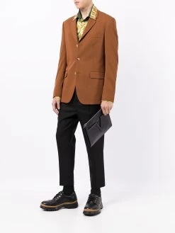 Versace pochette en cuir à logo