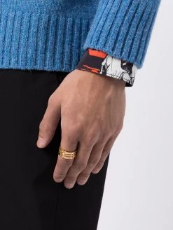 Versace bague Greca gravée