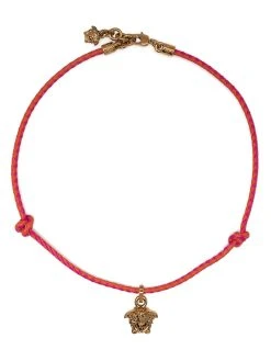 Versace collier en corde Medusa à pendentif