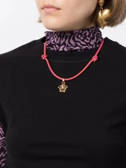 Versace collier en corde Medusa à pendentif