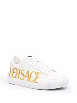 Versace baskets lacées à logo imprimé