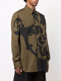 Versace chemise en popeline à motif Barocco