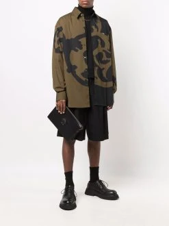 Versace chemise en popeline à motif Barocco