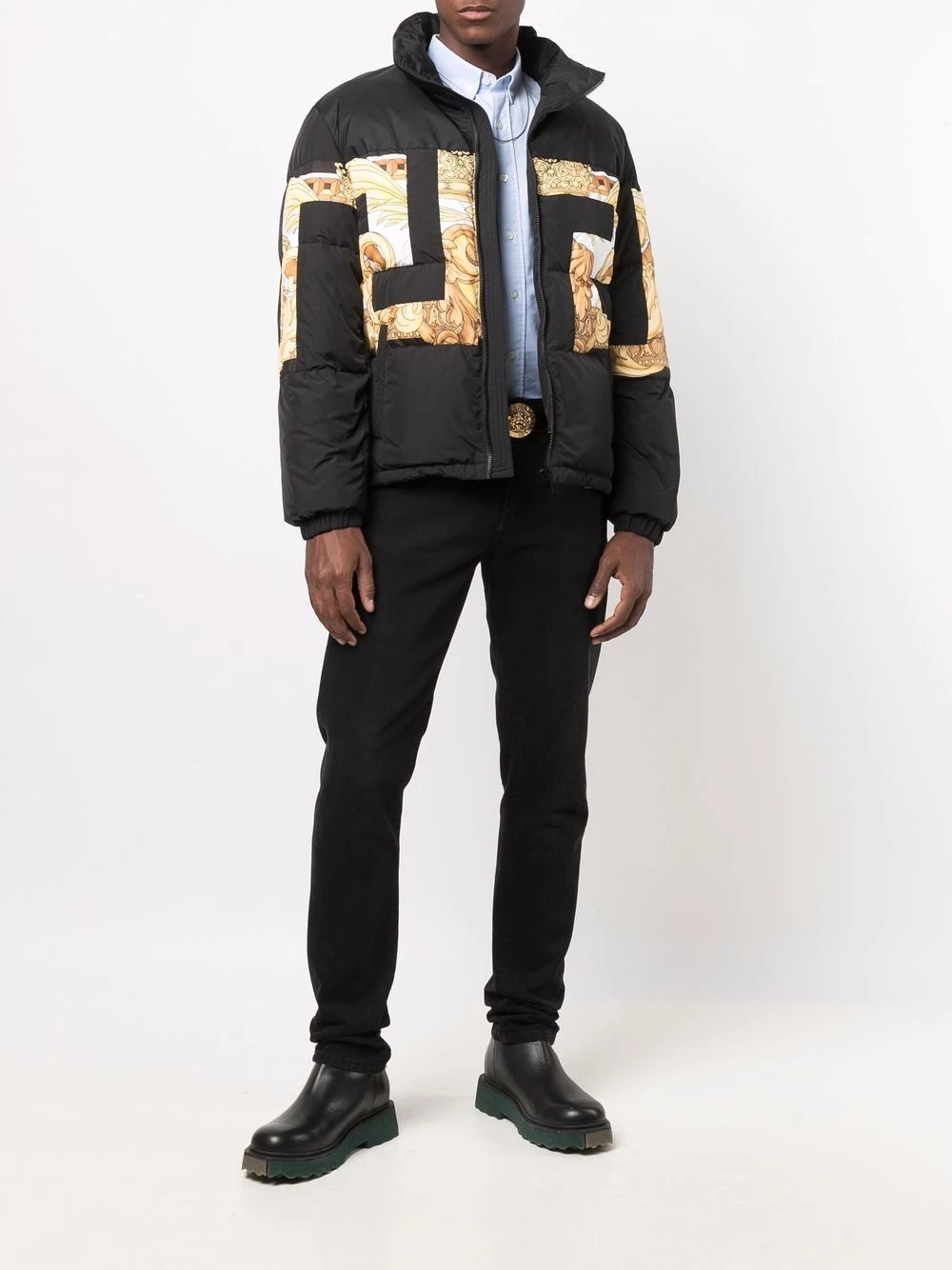 Petit Prix Versace Veste matelassée à imprimé Greca doudounes & vestes matelassées homme 4 Versace veste matelassée à imprimé Greca