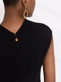 Versace robe évasée à col montant