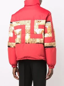 Versace veste matelassée à imprimé Greca