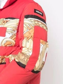 Versace veste matelassée à imprimé Greca