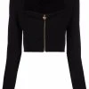 Versace haut crop à encolure carrée
