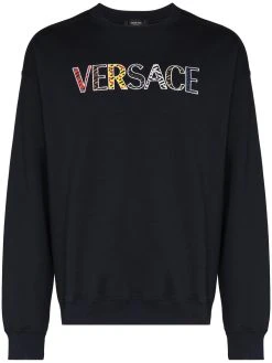 Versace sweat à logo brodé