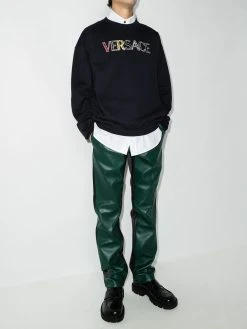 Versace sweat à logo brodé