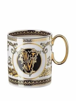 Versace mug Virtus Alphabet V en porcelaine