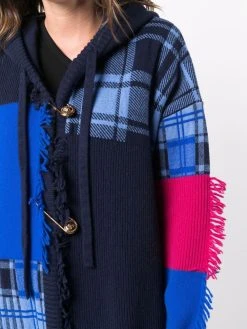 Versace Manteau en maille à design patchwork Prix Sacrifiés manteaux à simple boutonnage femme 11 Versace manteau en maille à design patchwork