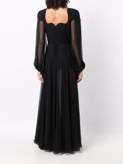 Versace robe longue à encolure cœur