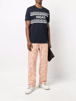 Versace t-shirt à logo Greca imprimé