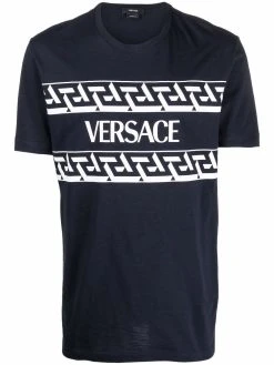 Versace t-shirt à logo Greca imprimé