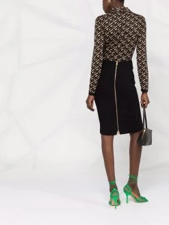 Remise En Ligne Versace Jupe crayon à détails de zips jupes crayon femme 11 Versace jupe crayon à détails de zips