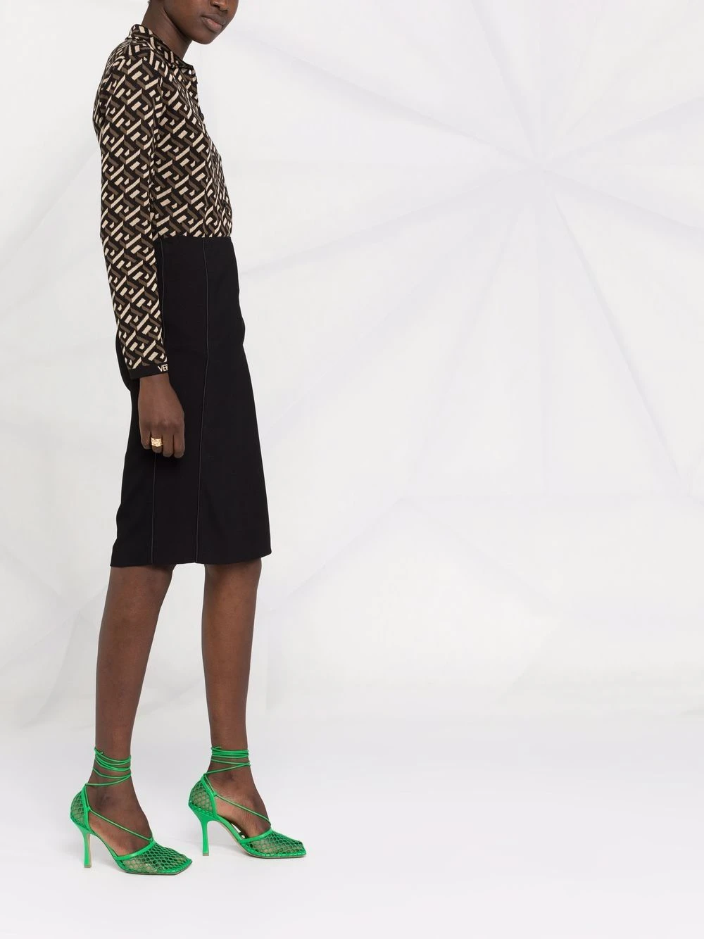 Remise En Ligne Versace Jupe crayon à détails de zips jupes crayon femme 8 Versace jupe crayon à détails de zips