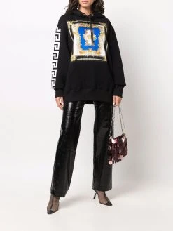 Versace hoodie à imprimé baroque