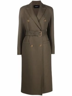 Versace manteau à taille ceinturée