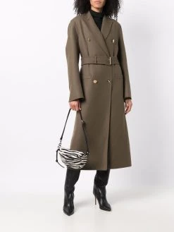 Versace manteau à taille ceinturée