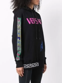 Versace hoodie à logo imprimé