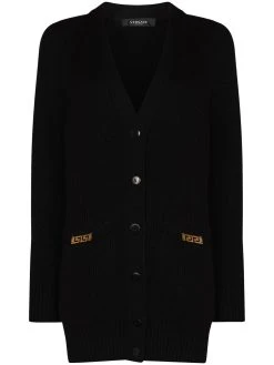 Versace Greca-plaque wool cardigan