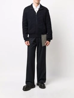 Versace cardigan en maille nervurée