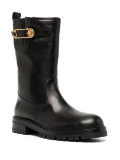 Versace bottines Safety Pin en cuir