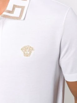 Versace polo à col Greca