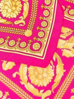Versace écharpe en soie à imprimé baroque