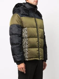 Versace doudoune à motif monogrammé